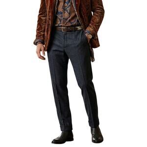 ETRO made in Italy Wool Trouser Pants in charcoal gray size 36waist